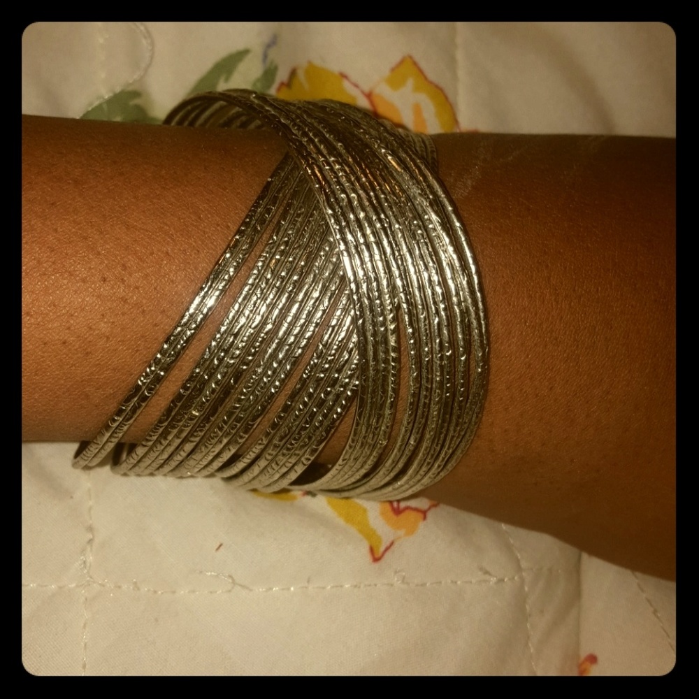 Silver Interlocking Bracelets - image 2